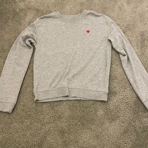 Grey heart sweater
